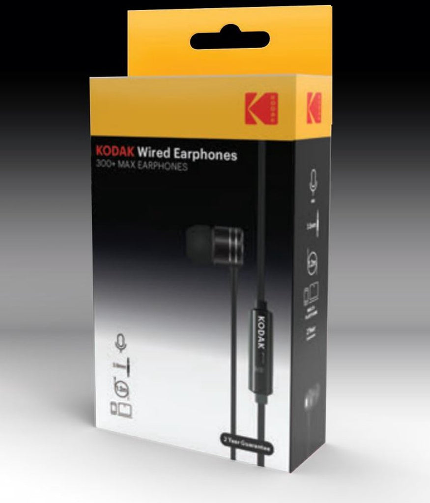 Kodak - 300+ - Max - Wired Earphones - Bedrade Koptelefoon met Microfoon en Afstandsbediening - 3.5MM - 1.2M