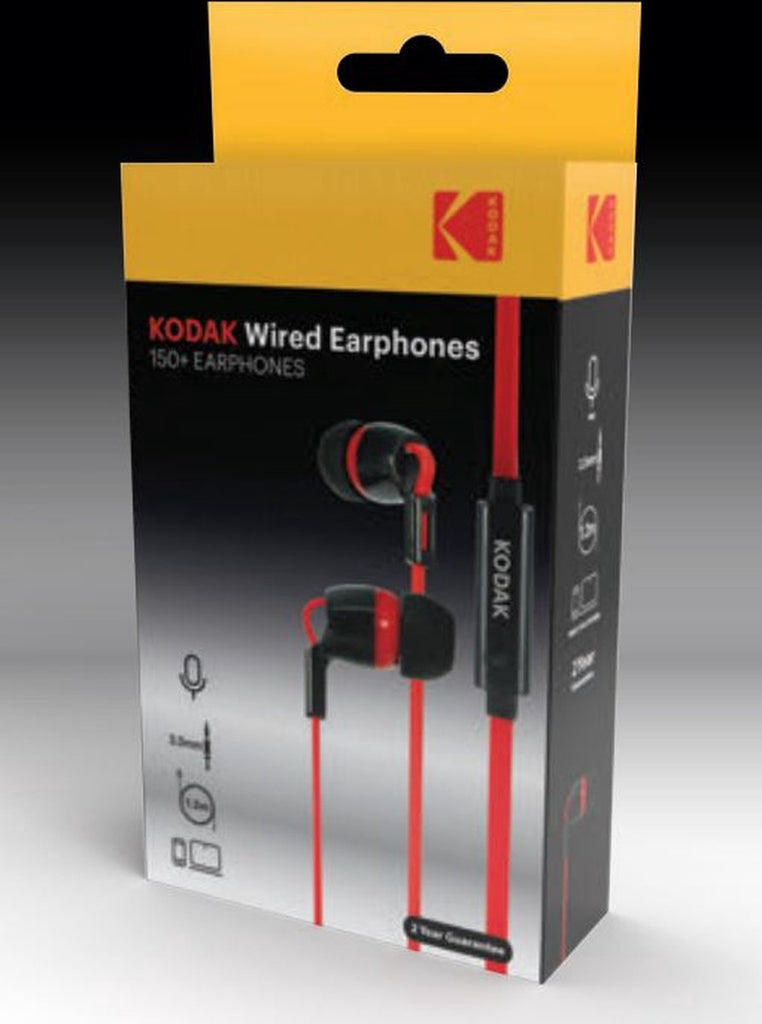 Kodak - 150+ - Wired Earphones - Bedrade Koptelefoon met Microfoon en Afstandsbediening - 3.5MM - 1.2M