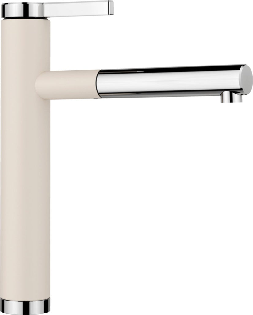 Keukenkraan met uittrekbare uitloop, zacht wit/chroom