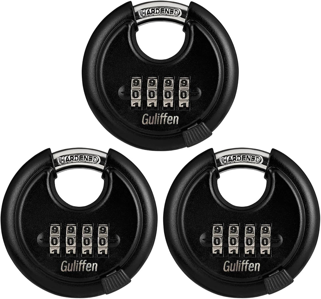 Gullifen Code Hangslot - 3 pack - 3/8-inch beugel - Weersbestendig