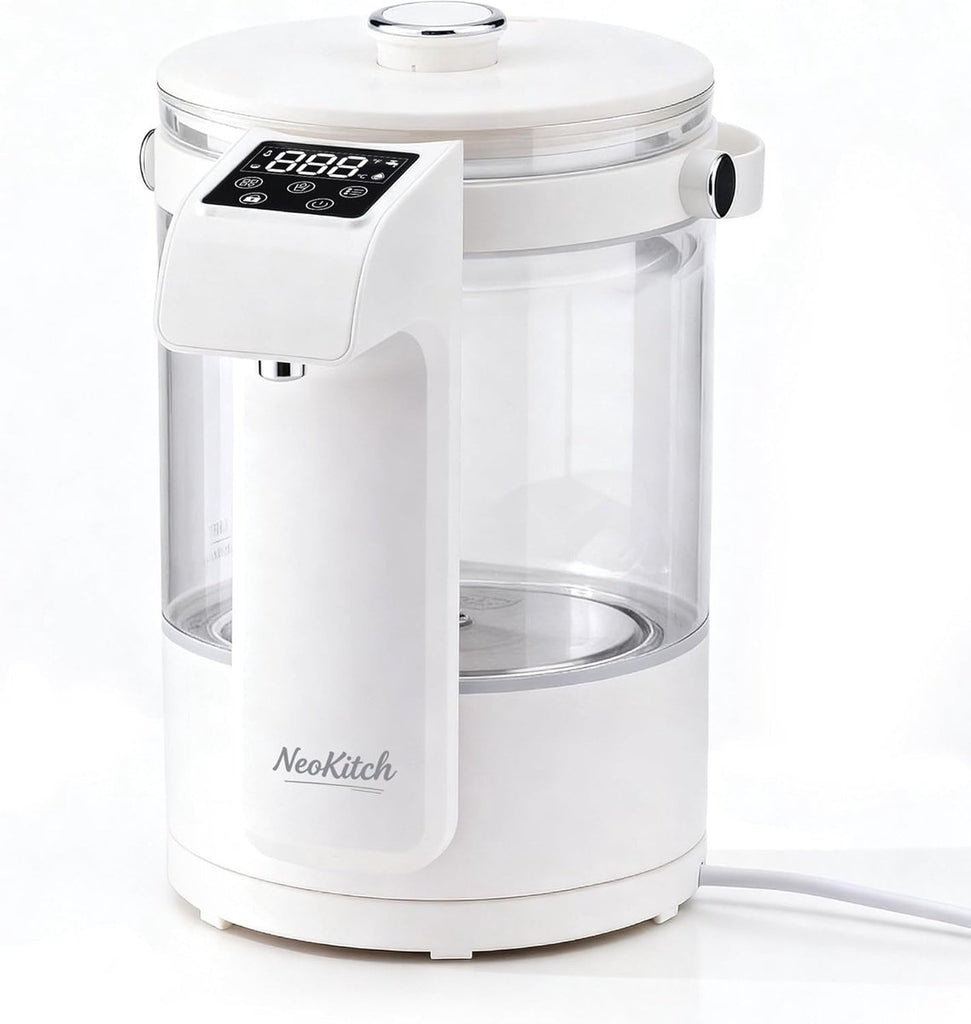 NeoKitch glazen waterkoker - Temp. instelbaar 40-100°C - 2.5L warmwaterdispenser - 8h warmhouding
